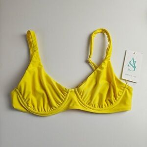 Apollo & Sage Yellow Underwire bikini top